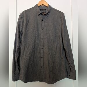 BR Luxe Flannel Shirt, Black/Grey